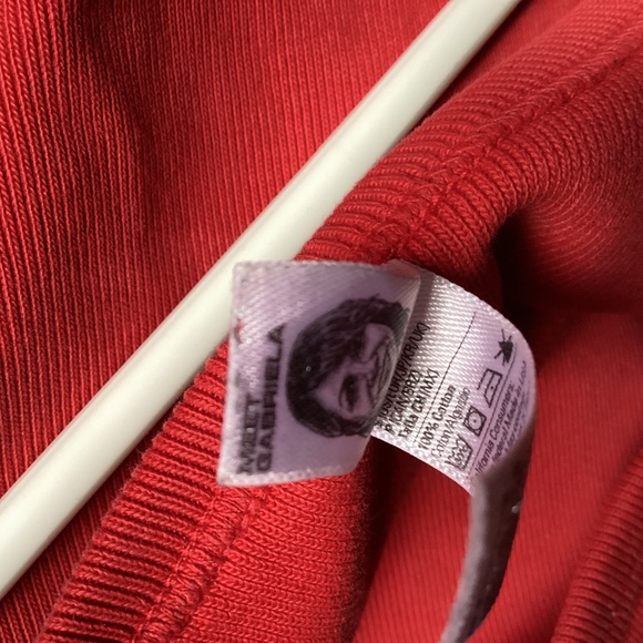 Red Los Angeles apparel HEAVY RIB SPAGHETTI MINI DRESS - Picture 4 of 5